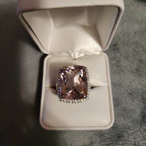 Huge Pink Amethyst Ring..